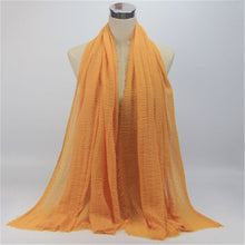 Load image into Gallery viewer, wholesale price 90*180cm women muslim crinkle hijab scarf femme musulman soft cotton headscarf islamic hijab shawls and wraps