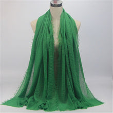 Load image into Gallery viewer, wholesale price 90*180cm women muslim crinkle hijab scarf femme musulman soft cotton headscarf islamic hijab shawls and wraps