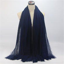 Load image into Gallery viewer, wholesale price 90*180cm women muslim crinkle hijab scarf femme musulman soft cotton headscarf islamic hijab shawls and wraps