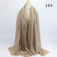 Load image into Gallery viewer, wholesale price 90*180cm women muslim crinkle hijab scarf femme musulman soft cotton headscarf islamic hijab shawls and wraps