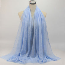 Load image into Gallery viewer, wholesale price 90*180cm women muslim crinkle hijab scarf femme musulman soft cotton headscarf islamic hijab shawls and wraps