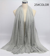 Load image into Gallery viewer, wholesale price 90*180cm women muslim crinkle hijab scarf femme musulman soft cotton headscarf islamic hijab shawls and wraps