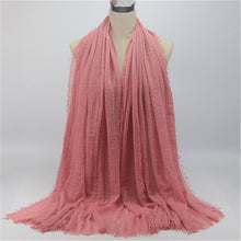 Load image into Gallery viewer, wholesale price 90*180cm women muslim crinkle hijab scarf femme musulman soft cotton headscarf islamic hijab shawls and wraps