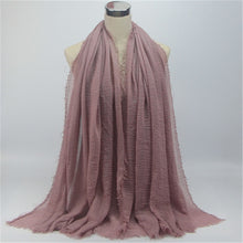 Load image into Gallery viewer, wholesale price 90*180cm women muslim crinkle hijab scarf femme musulman soft cotton headscarf islamic hijab shawls and wraps